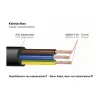 Kabelmeister SK0103-S002 regleta de 3 tomas Schuko, conector acodado 90°, cable de 0,2 m, negra