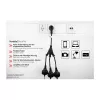 Kabelmeister SK0103-S002 regleta de 3 tomas Schuko, conector acodado 90°, cable de 0,2 m, negra