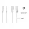 KABELMEISTER SK0877-W003 cable divisor de alimentación IEC C8 a 2x IEC C7, 0,3 m, negro