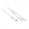 KABELMEISTER SK0877-W003 cable divisor de alimentación IEC C8 a 2x IEC C7, 0,3 m, negro