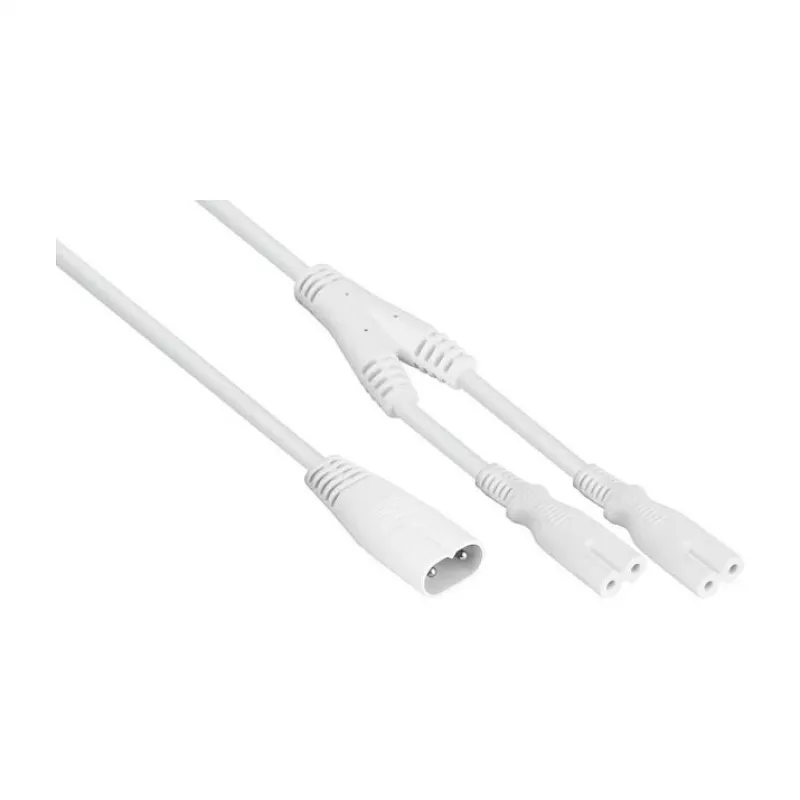 KABELMEISTER SK0877-W003 cable divisor de alimentación IEC C8 a 2x IEC C7, 0,3 m, negro