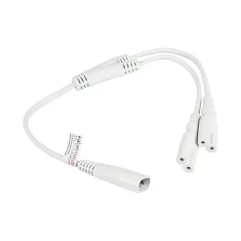 KABELMEISTER SK0877-W003 cable divisor de alimentación IEC C8 a 2x IEC C7, 0,3 m, negro