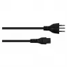 Kabelmeister SK6005-S018 cable de alimentación AC, tipo suizo J a C5, negro, 1,8 m