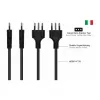 Kabelmeister SK6505-S018 Cable de alimentación - Enchufe italiano tipo I a IEC C5, Negro, 1,8m