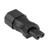 KABELMEISTER SKA-1470S Adaptador de fuente de alimentación IEC C14 a C7 – 250 V / 2,5 A, negro