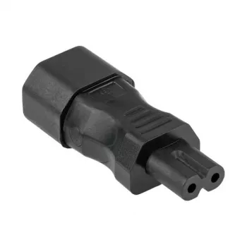 KABELMEISTER SKA-1470S Adaptador de fuente de alimentación IEC C14 a C7 – 250 V / 2,5 A, negro