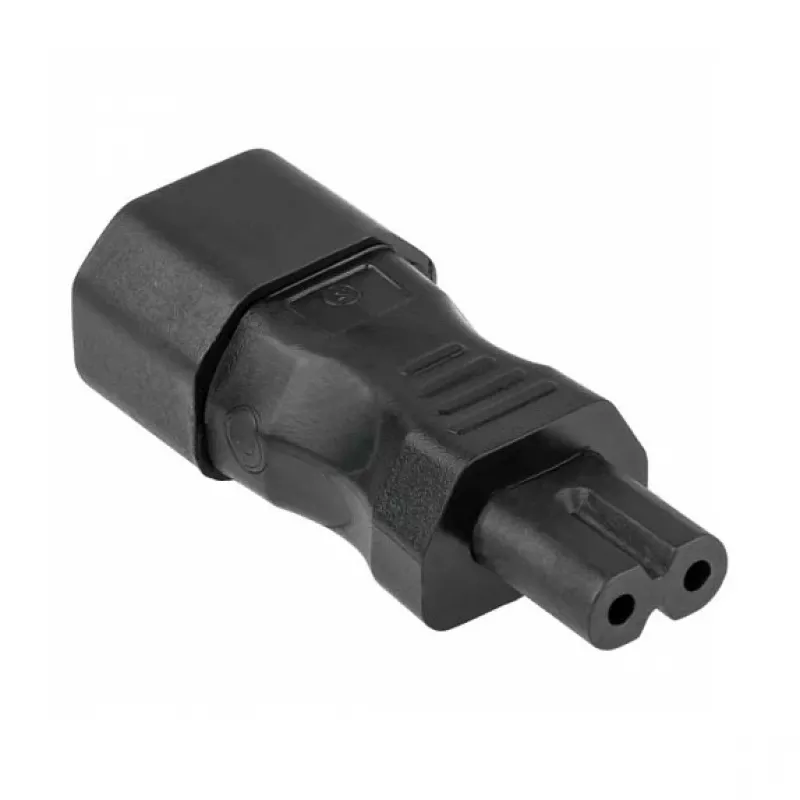 KABELMEISTER SKA-1470S Adaptador de fuente de alimentación IEC C14 a C7 – 250 V / 2,5 A, negro
