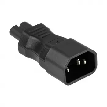 KABELMEISTER SKA-1470S Adaptador de fuente de alimentación IEC C14 a C7 – 250 V / 2,5 A, negro