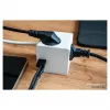 kabelmeister regleta cubo 3 tomas con USB-C y USB-A, blanco, 2m