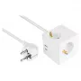 kabelmeister regleta cubo 3 tomas con USB-C y USB-A, blanco, 2m