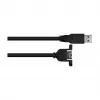 Kabelmeister cable alargador USB 2.0, Type-A conector macho a Type-A conector hembra panel-mount, 1 m, negro