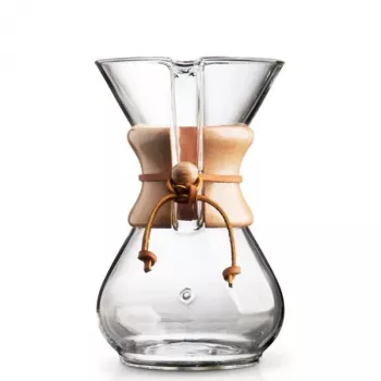 KAHLA cafetera clásica pour-over + 6 tazas CHEMEX, vidrio borosilicato, capacidad 6 tazas