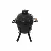 Barbacoa cerámica Kamado Bono Picnic 13 pulgadas Kamado de carbón con carro, carbón, negra