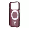 Karl Lagerfeld IML Ring Stand 360 Kameo Metal Funda MagSafe para iPhone 18 Pro / 17 Pro - Burdeos