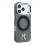 Karl Lagerfeld IML Ring Stand 360 Kameo Metal Funda MagSafe para iPhone 18 Pro Max / 17 Pro Max - Negra