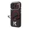 Karl Lagerfeld IML Ring Stand 360 Kameo Metal Funda MagSafe para iPhone 18 Pro Max / 17 Pro Max Burgundy
