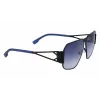 KARL LAGERFELD KL339S-1 Gafas de sol unisex cuadradas - Montura negra Lente gris 61mm