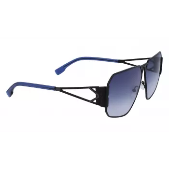 KARL LAGERFELD KL339S-1 Gafas de sol unisex cuadradas - Montura negra Lente gris 61mm