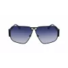 KARL LAGERFELD KL339S-1 Gafas de sol unisex cuadradas - Montura negra Lente gris 61mm