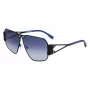 KARL LAGERFELD KL339S-1 Gafas de sol unisex cuadradas - Montura negra Lente gris 61mm