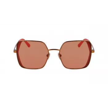 KARL LAGERFELD KL340S-800 Gafas de sol mujer - montura de acetato negra, lentes de policarbonato grises, 56 mm
