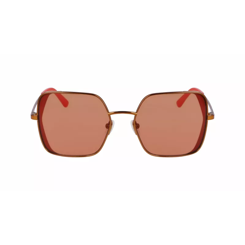 KARL LAGERFELD KL340S-800 Gafas de sol mujer - montura de acetato negra, lentes de policarbonato grises, 56 mm