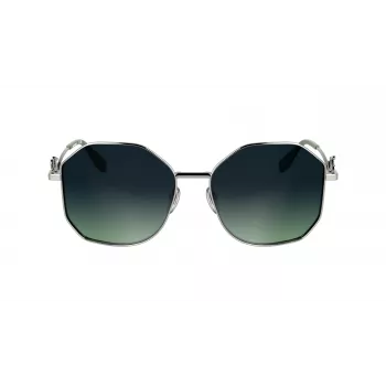 KARL LAGERFELD KL358S-041 Gafas de sol mujer - Montura negra, lentes grises, 57 mm