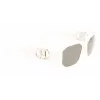 KARL LAGERFELD KL6085S-105 Gafas de sol cuadradas de acetato para mujer negro/gris 55/18/140 mm