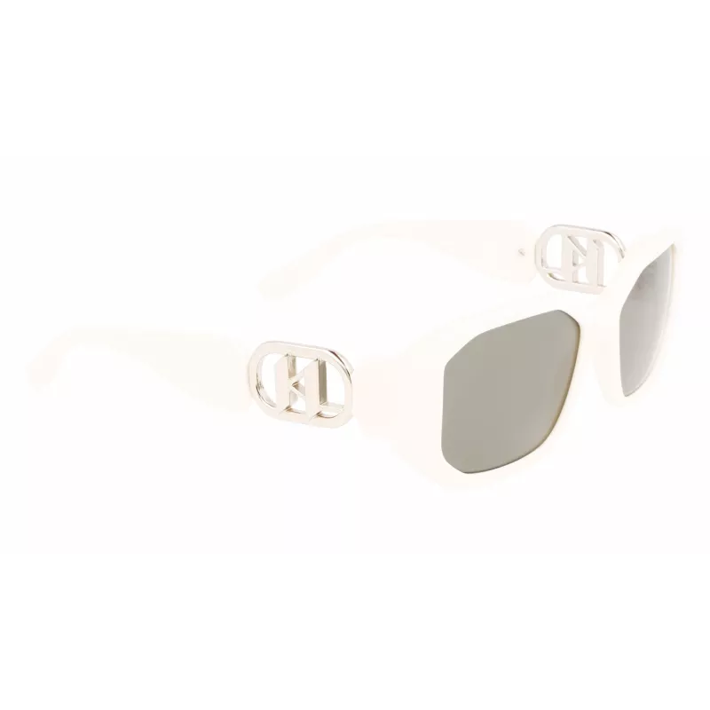 KARL LAGERFELD KL6085S-105 Gafas de sol cuadradas de acetato para mujer negro/gris 55/18/140 mm