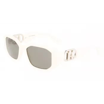 KARL LAGERFELD KL6085S-105 Gafas de sol cuadradas de acetato para mujer negro/gris 55/18/140 mm