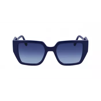 KARL LAGERFELD KL6098S-400 Gafas de sol mujer Montura azul oscuro Lentes grises degradadas 52mm