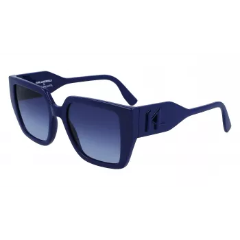 KARL LAGERFELD KL6098S-400 Gafas de sol mujer Montura azul oscuro Lentes grises degradadas 52mm