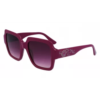 KARL LAGERFELD KL6104SR-501 Gafas de sol mujer cuadradas negras/grises 53mm