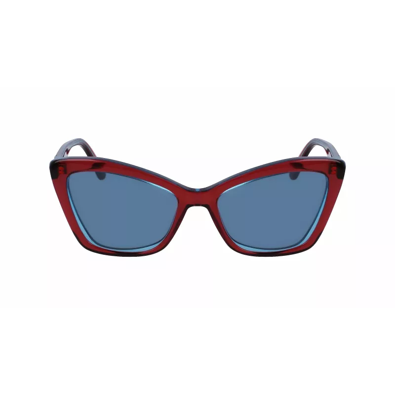 KARL LAGERFELD KL6105S-604 Gafas de sol para mujer estilo ojo de gato Havana Marrón degradado 54mm
