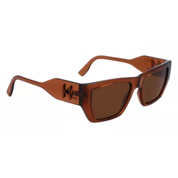 KARL LAGERFELD KL6123S541824 Gafas de sol unisex, montura negro brillante, lentes grises, 54/18/140 mm