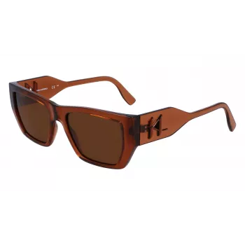 KARL LAGERFELD KL6123S541824 Gafas de sol unisex, montura negro brillante, lentes grises, 54/18/140 mm