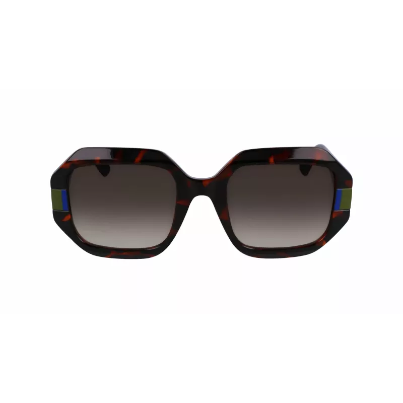 KARL LAGERFELD KL6124S-240 Gafas de sol cuadradas de acetato para mujer marrón habana 53 mm