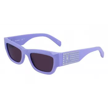 Gafas de sol ojo de gato KARL LAGERFELD KL6141S522154 mujer - Montura de acetato negra, lentes grises degradadas, 52 mm