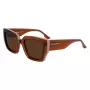 KARL LAGERFELD KL6143S-246 Gafas de sol mujer Havana Brown Tortoise Montura de acetato Lentes marrones degradadas 53mm