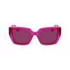 KARL LAGERFELD KL6143S-650 Gafas de sol de mujer cuadradas de acetato - Red Havana, lente Brown Gradient 53/20/145 mm