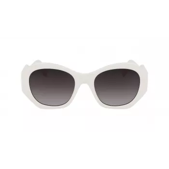 KARL LAGERFELD KL6146S-105 Gafas de sol mujer Havana acetato montura cuadrada lentes marrones degradadas 54mm
