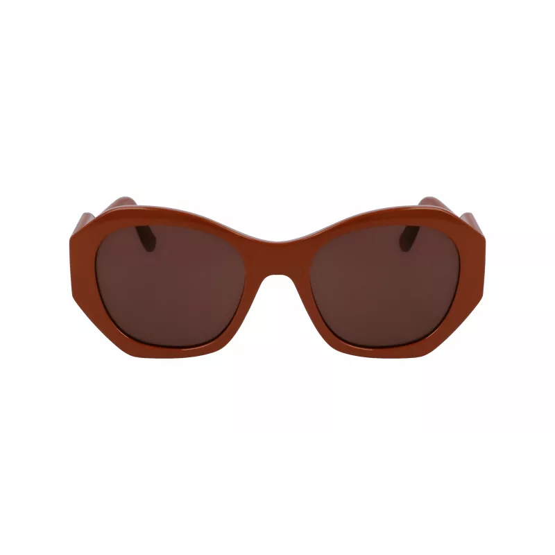 KARL LAGERFELD KL6146S-200 Gafas de sol de mujer cuadradas Havanna acetato lentes marrones tintadas 54mm