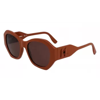 KARL LAGERFELD KL6146S-200 Gafas de sol de mujer cuadradas Havanna acetato lentes marrones tintadas 54mm