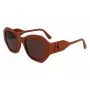 KARL LAGERFELD KL6146S-200 Gafas de sol de mujer cuadradas Havanna acetato lentes marrones tintadas 54mm