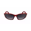 KARL LAGERFELD KL6162S-600 Gafas de sol mujer Butterfly - Montura de acetato roja/burdeos, lentes degradadas marrones, 64/14/140 mm