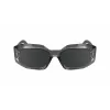 KARL LAGERFELD KL6167S-020 Gafas de sol mujer cuadradas - montura de acetato negra, lentes gris smoke, 53 mm