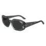KARL LAGERFELD KL6167S-020 Gafas de sol mujer cuadradas - montura de acetato negra, lentes gris smoke, 53 mm