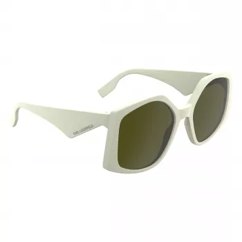 Gafas de sol KARL LAGERFELD KL6208S-105 mujer - Montura acetato negra, lentes policarbonato grises, 55 mm