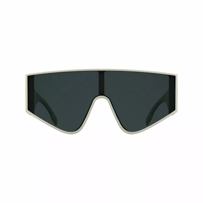 KARL LAGERFELD KL6209S-105 Gafas de sol unisex angulares, montura negro brillante, lentes grises, 65/19/140 mm