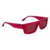 KARL LAGERFELD KLJ6147S Gafas de sol unisex cuadradas - Montura de acetato negra, lentes de policarbonato grises, 56 mm